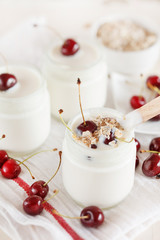 yoghurt with cherry