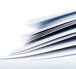 Pages isolated on white background