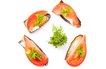 Dish  from red tomato