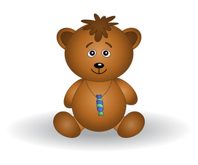 Obraz premium Teddy bear cub with a sweet