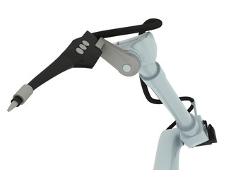 Industrial Robotic Arm Isolated