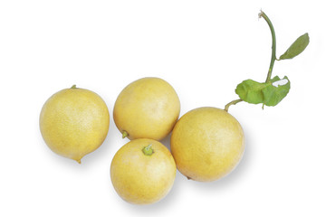 a group of lemon isolated on white background