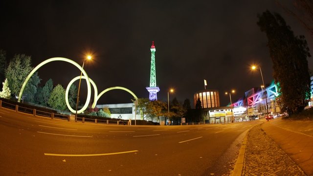 Berlin ICC and Funkturm Timelapse with Traffic in Full HD 1080p