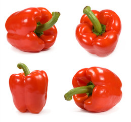 set of pepper on a white background