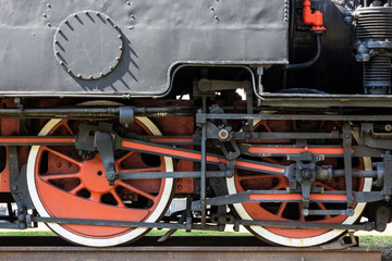 Steam train wheel