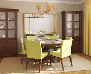 Dining-room interior.