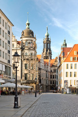Naklejka na ściany i meble Dresden Altstadt niebo
