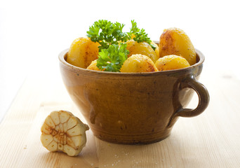 Potatoes in a pot