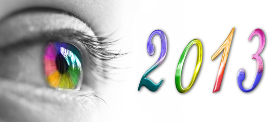2013, oeil multicolore
