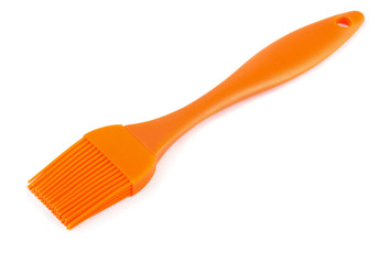 Orange silicone pastry brush