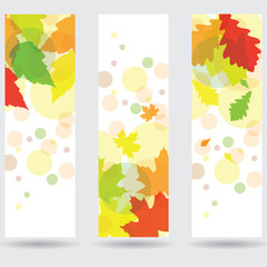 Autumn abstract banner set