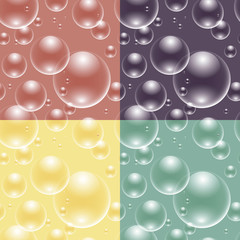 4 seamless bubbles pattern