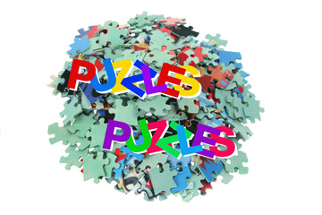 Pile of Jigsaw Puzzle Pieces