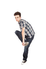 Fototapeta premium Dancer on white