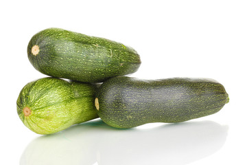 Fresh zucchini isolated on white