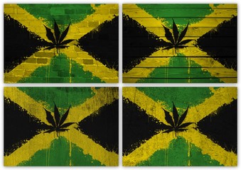 Jamaica flag collage