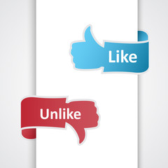 Like and unlike icons.