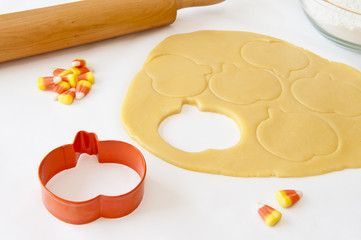 Baking Pumpkin Shaped Cookies