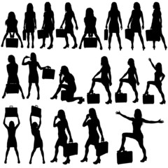 Business Woman Silhouettes
