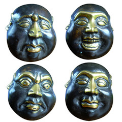 bouddha, visage, faciès, humeur, zen, attitude, sculpture,