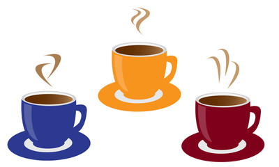 three cups of coffee