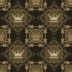 Seamless Vintage. Wallpaper Pattern. Vector