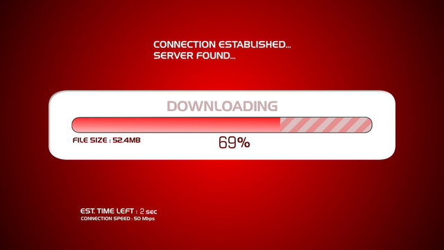 Downloading computer screen graphic animation