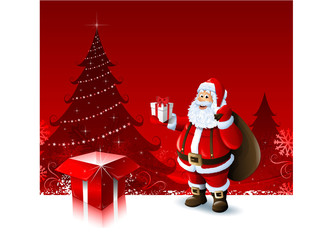 Santa Claus greeting card design