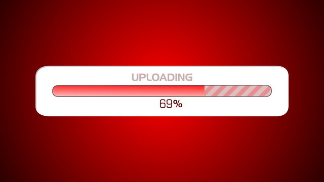 Uploading computer screen graphic animation