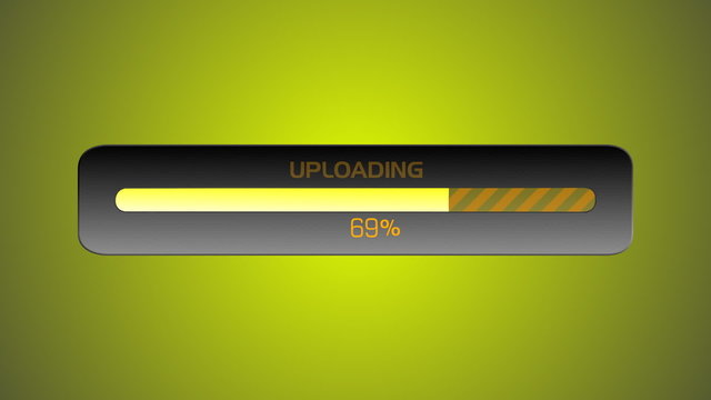 Uploading computer screen graphic animation