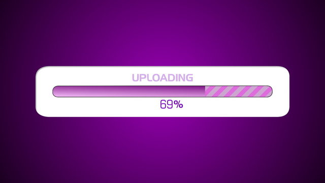 Uploading computer screen graphic animation