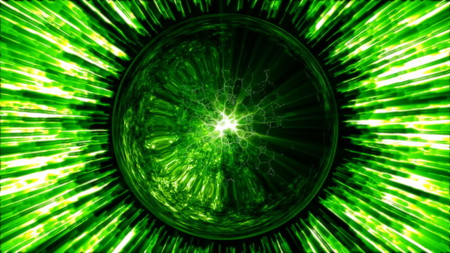 Magic Sphere with mystic lightrays looping animation