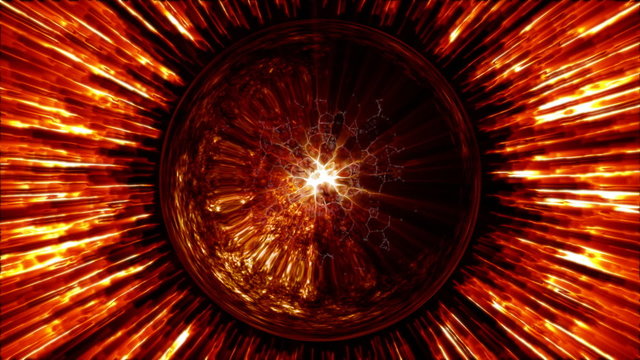 Magic Sphere with mystic lightrays looping animation