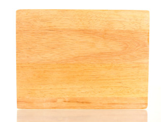 Cutting board isolated on white close-up