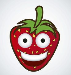 Obraz premium Cartoon strawberry