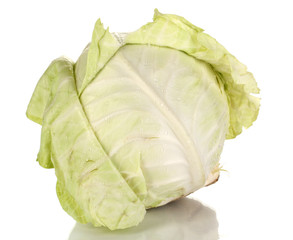 Fototapeta premium Fresh cabbage isolated on white