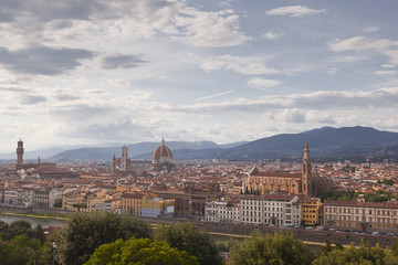 Obraz premium Looking over the rooftops of Florence.
