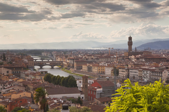 Looking over the rooftops of Florence.