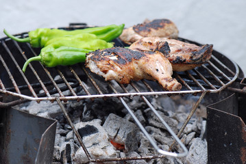 ASADO DE POLLO CON VERDURAS, PIMIENTOS