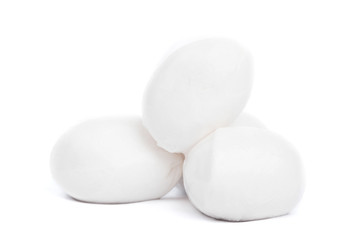 fresh italian  mozzarella on white background