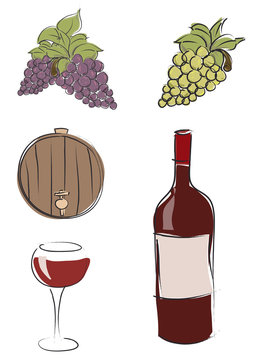 Pictos vin illustrés