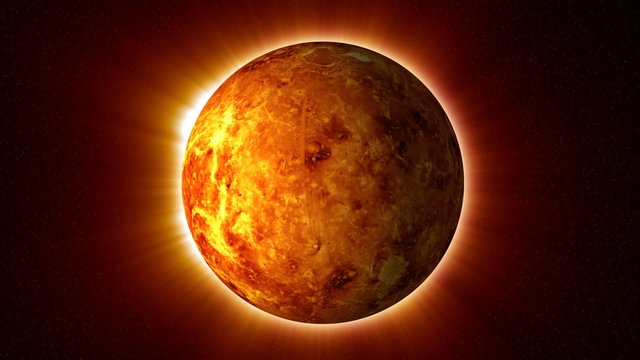 Red Planet greatly illustrate Sun Venus Mars Seamless looping an