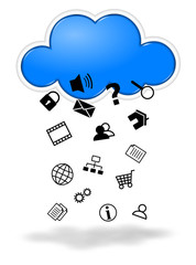 Cloud computing concept illustration
