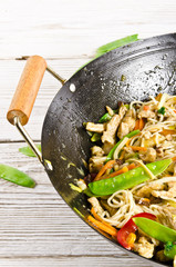 Asian noodles with meat