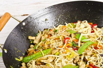 Asian noodles with meat