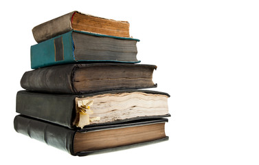 Old books, isolated on white