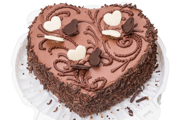 Cake in the shape of a heart