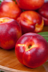 bowl of fresh and sweet peach