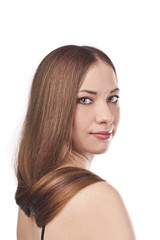 Fototapeta premium Woman with long beauty hair