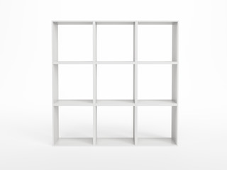 white bookcase